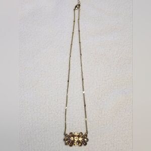 Elegant Gold Necklace with Pink Crystal Accents